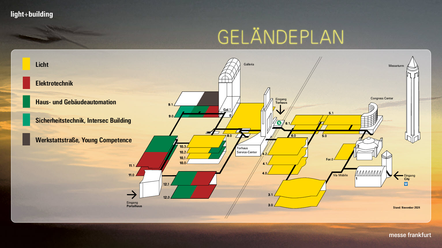 Grafik: Geländeplan Light + Building 2026